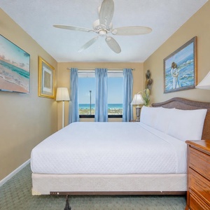 Unwind in the master bedroom, streaming your favorite shows as you soak in views of the lovely coast from your window