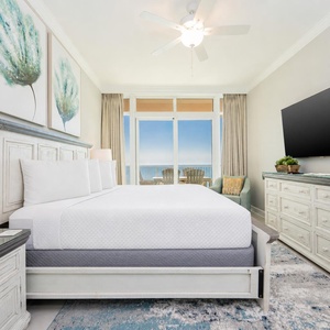 Unwind after a day at the beach and stream your favorite shows in the master and wake up to stunning views