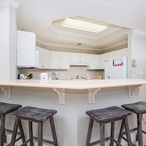 Sip your morning coffee at the bar while enjoying the relaxing vibe of your vacation retreat