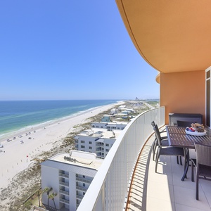 Step onto the balcony, feel warm sun, and watch the gulf sweep along the beach below