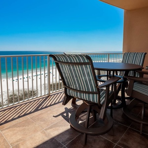 Relax on your balcony and bask in the sunlight with mesmerizing views of the gulf coast on your beach retreat