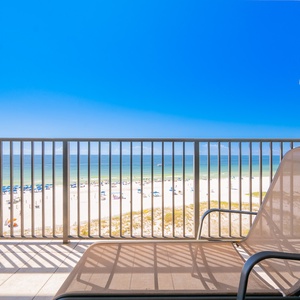 Relax with impressive views of the beach and vibrant blue skies, perfect for a sunny getaway