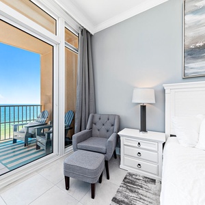 Kick off your shoes, stretch on the ottoman, and listen to the beach with a good book