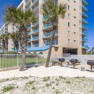 Discover this beachfront property with palm trees, grilling areas, and a welcoming atmosphere for your perfect getaway
