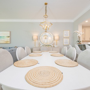 Gather in this elegant dining space and experience a vacation filled with memorable moments