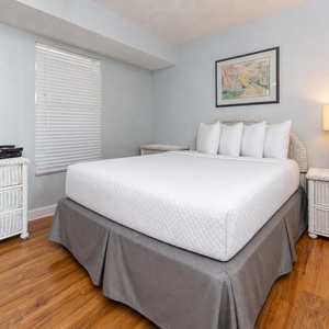Savor restful nights in the queen suite as soft light from the lamp creates a peaceful vibe in your tranquil retreat