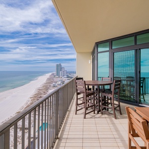 Experience seemingly endless coastline views of the horizon as waves lap the shore and the sun glistens over the water