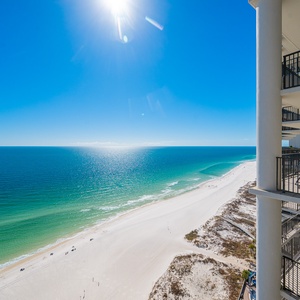 Immerse yourself in breathtaking coastal views from your balcony while soaking in the warmth of the sun