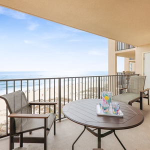 Sip your favorite drink on the balcony while enjoying breathtaking views of the coastline and waves