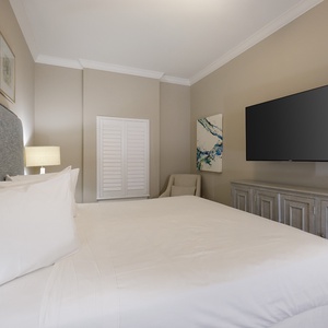 Relax after a fun beach day and stream your favorite shows from the cozy king bed in the master suite