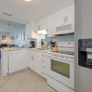 Craft delicious meals surrounded by a bright space, with stunning lagoon views just beyond your kitchen