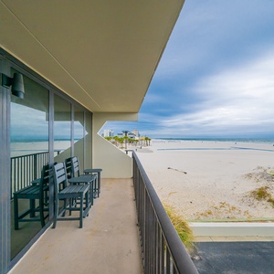 Savor peaceful moments on your balcony, soaking in the stunning views and gentle sounds of the coast