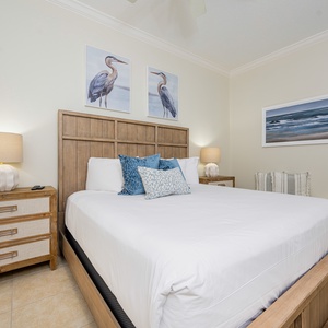 Experience restful nights in this king guest suite, surrounded by tranquil decor that enhances your beach vibe