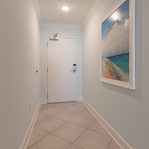 Welcoming entryway to your vacation rental inviting you to explore your beachfront retreat