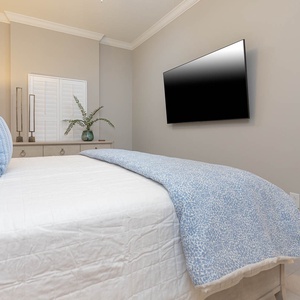 Unwind after a day at the beach and stream your favorite shows in the master suite