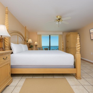Experience cozy comfort in your king master suite, enjoying peaceful nights before a day of beach adventures