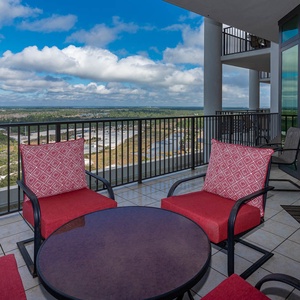 Enjoy views of the state park and surrounding area from this balcony with the beach only steps away