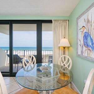 Savor the coastal vibe from your balcony while enjoying the gentle sounds of waves as you unwind
