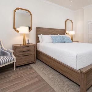 Retreat to the king master suite with cozy bedding and drift off during a peaceful stay