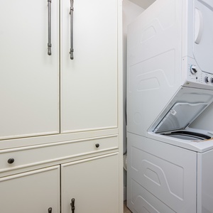 Full size stackable washer and dryer in the condo for your convenience
