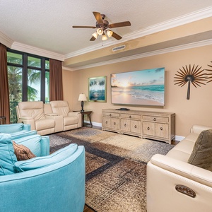 Recharge in the living room as you sink into plush seats while enjoying a good movie
