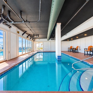 Take a dip in the refreshing indoor pool after a day at the beach for a relaxing swim at Royal Palms in Gulf Shores
