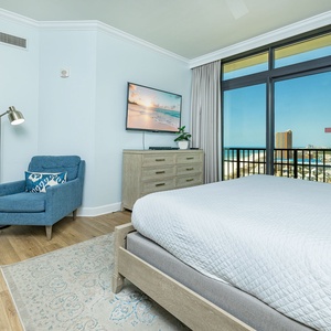 Unwind after a day at the beach, stream your favorite shows in the master, and wake up to the sounds of the coast