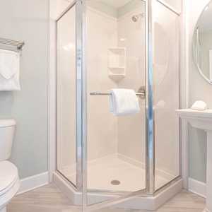 Experience a refreshing shower in this guest bath and have a relaxing start to your day