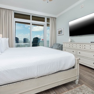 Unwind after a day at the beach, stream your favorite shows in the master, and wake up to the sounds of the coast