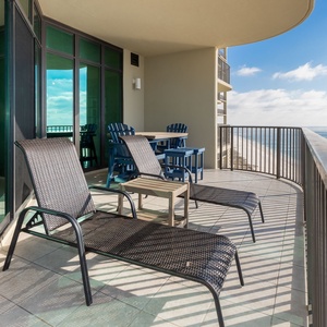 Bask in the sun on your lounge chairs while taking in breathtaking coastal views and enjoying the refreshing breeze