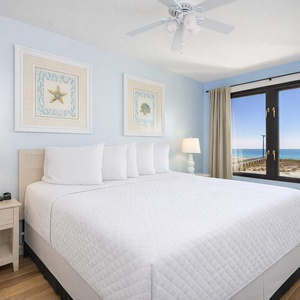 Wake up refreshed in the master suite, taking in calming coastal views that inspire restful nights and serene mornings
