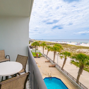 Sip your morning coffee while enjoying expansive views from the balcony with bright sunshine