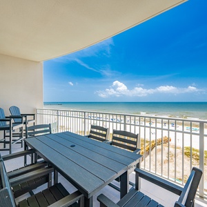 Enjoy refreshing views of the tranquil waters from your beachfront balcony