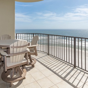 Relax on your balcony and bask in the sunlight with mesmerizing views of the gulf coast on your beach retreat