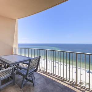 Relax on your balcony and bask in the sunlight with mesmerizing views of the gulf coast on your beach retreat
