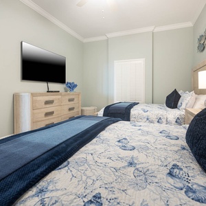 Drift into restful sleep in the queen guest suite and stream shows on the wall-mounted TV
