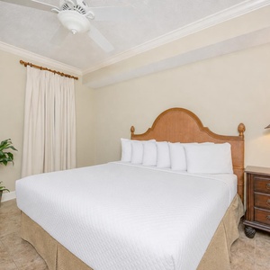 Retreat to the king master suite with cozy bedding after a day of adventure and drift off into a peaceful slumber