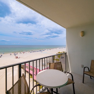Experience seemingly endless coastline views of the beach from your balcony