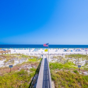 Take the scenic walkway for easy access to the beautiful Gulf beach