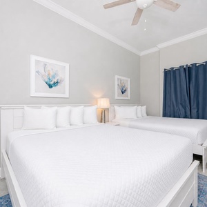 Stretch out on the two queen beds, read by the bedside lamp, and drift off into a peaceful slumber
