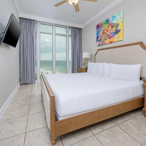 Wake to a breathtaking sunrise in this king guest suite with stunning beach views from the windows