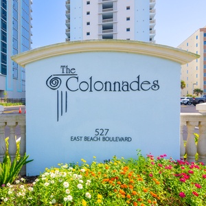 The Colonnades, 527 East Beach Blvd, Gulf Shores, Alabama 36542, beach front condominium