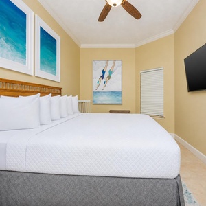 Experience restful nights in this king guest suite, ready to unwind with your favorite shows