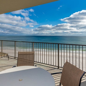Embrace tranquil moments on your balcony, soaking in the gentle sounds and stunning coastal views