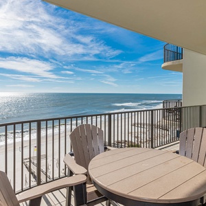 Lounge on your balcony's comfy seating, indulging in coastal vibes while enjoying breathtaking beach views