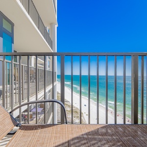 Stunning views of the sparkling coastline from your private balcony, perfect for relaxation and sunbathing