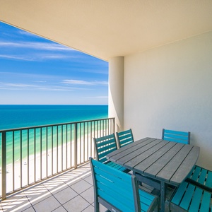 Breathe in the coastal vibe as you savor sunsets with family around your table on your balcony overlooking the beach