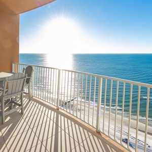 Soak up gulf sunlight on the balcony, gather at the table, and observe waves along the beach