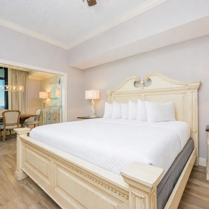 Drift into bliss in the king master suite where you can unwind and enjoy views of the coast from your plush retreat