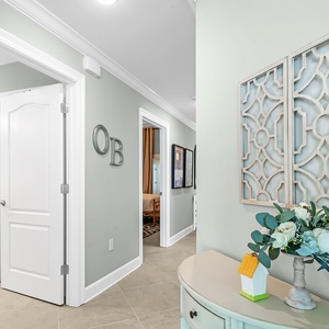 Welcoming entryway to your vacation rental inviting you to explore your beachfront retreat